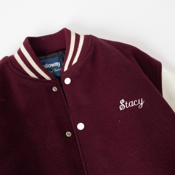 Vintage 1998 Union Girls Soccer FWD Letterman Jacket Varsity Stacy L/XL Women's - Picture 3 of 4